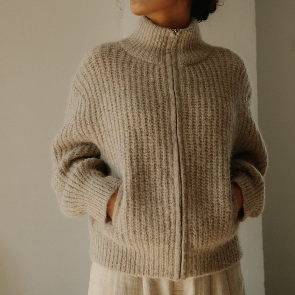 Bare Knitwear Rib Jacket